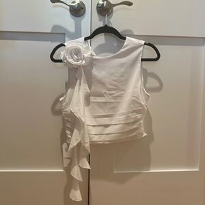 Abercrombie NWT size Small Rosette Ruffle Set Top